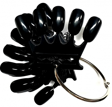 50tips Nail Color Farbdisplay. 10 Crown Black