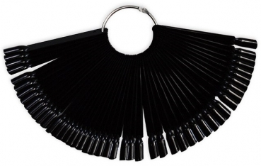 50tips Nail Color Farbdisplay. Black