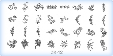 Stamping-Schablonen Platte ZK-12