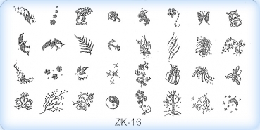 Stamping-Schablonen Platte ZK-16