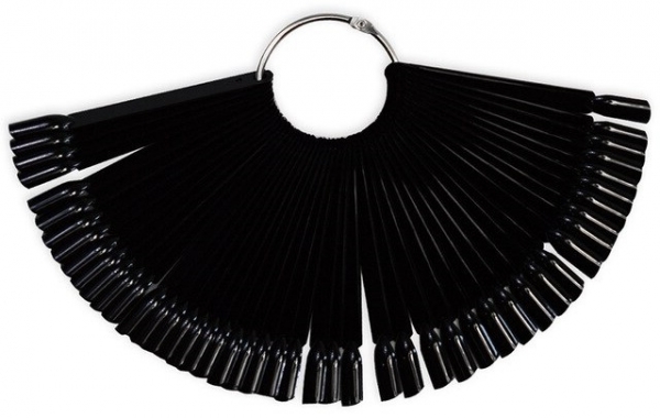 50tips Nail Color Farbdisplay. Black