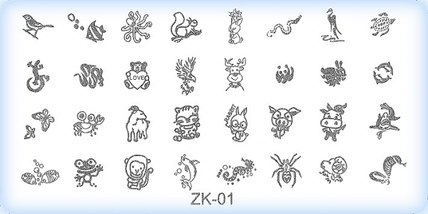 Stamping-Schablonen Platte ZK-01