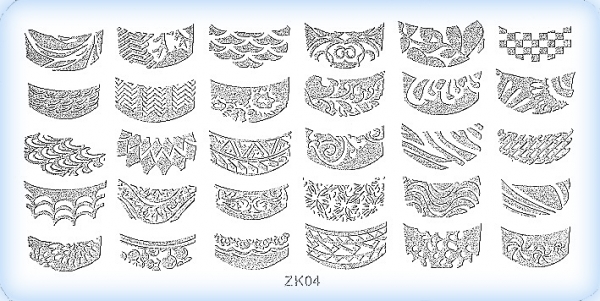 Stamping-Schablonen Platte ZK-04