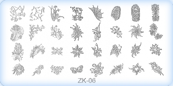 Stamping-Schablonen Platte ZK-06