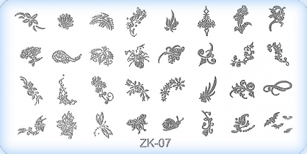 Stamping-Schablonen Platte ZK-07