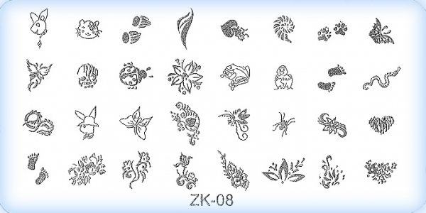 Stamping-Schablonen Platte ZK-08