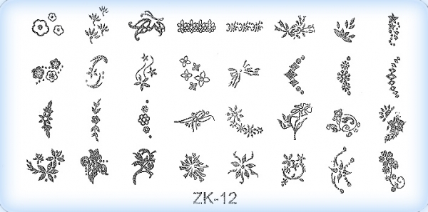 Stamping-Schablonen Platte ZK-12