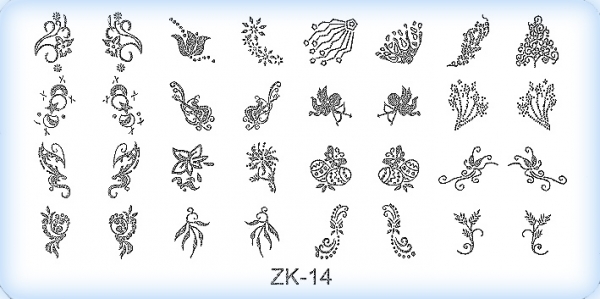 Stamping-Schablonen Platte ZK-14