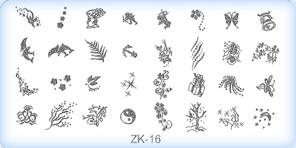 Stamping-Schablonen Platte ZK-16