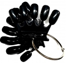 50tips Nail Color Farbdisplay. 10 Crown Black